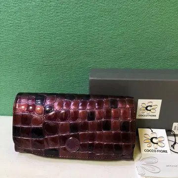 23 미사용품 COCCO FIORE 와인 컬러 장지갑