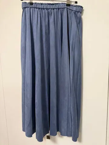 BALLSEY 스웨이드풍 롱 스커트 블루