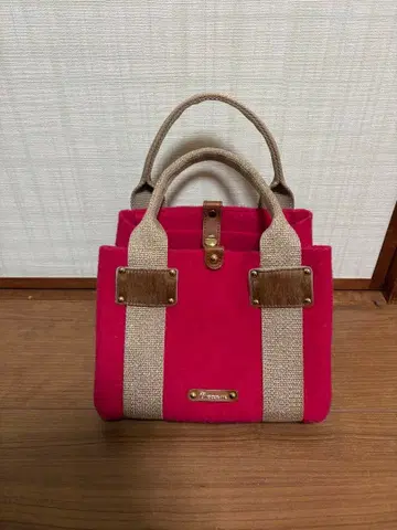 TREASURE TOPKAPI 토트백 핸드백 핑크 겨울 울