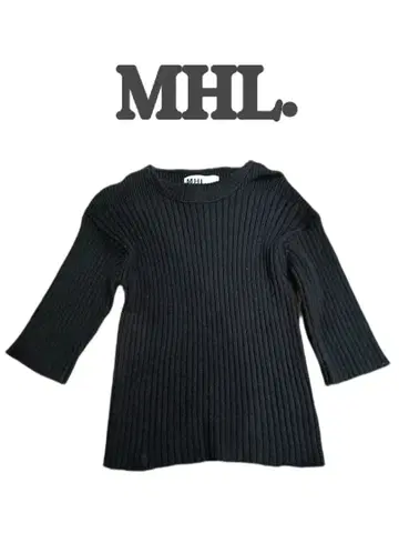 MHL. 블랙 리브 니트