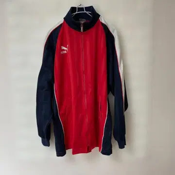 PUMA 지퍼 저리 레드/네이비 트랙 자켓 사이즈 L
