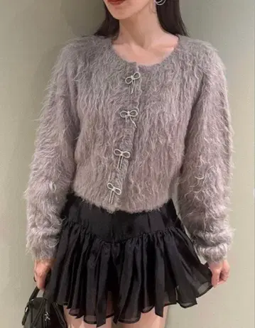 Snidel 비쥬 리본 가디건