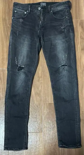 RODEO CROWNS 데미지 가공 스키니진 S 블랙