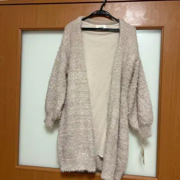 snidel 복슬복슬 가디건 옅은 핑크