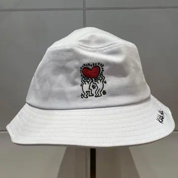 Keith Haring 키스 해링 버킷 햇 하트 화이트