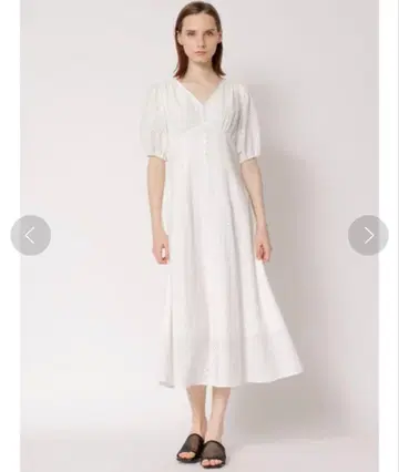 TONAL 코튼 레이스 프론트 버튼 원피스 38