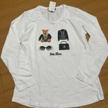 ANNA BASSANI 긴팔 상의 롱티 곰 스타일리시 가을 화이트