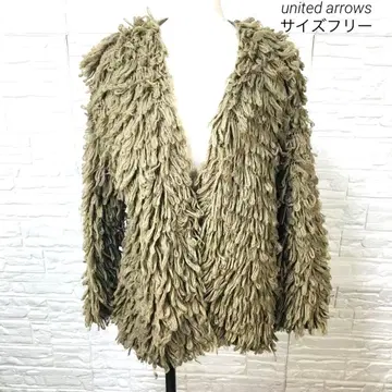 유나이티드 애로우즈 아우터 어나더 에디션 니트 베이지 프리