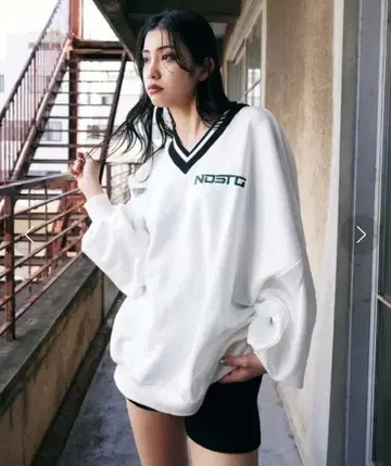 ENVYM V넥라인 리브 풀오버