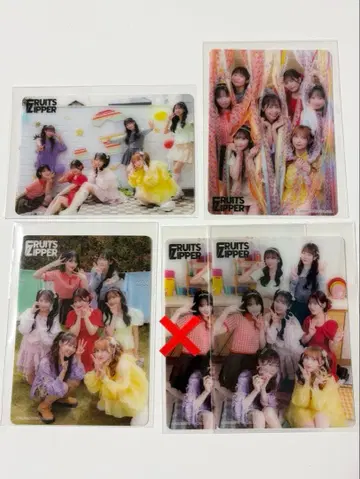 FRUITS ZIPPER 스키 복권 집합 카드 4장