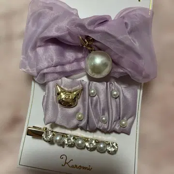 쿠로미 헤어 액세서리 세트 펄 헤어 액세서리 쿠로미