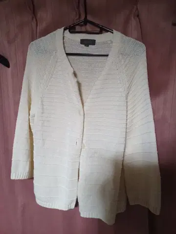 field/dream 아이보리 코튼 100% 긴팔 가디건 L 사이즈