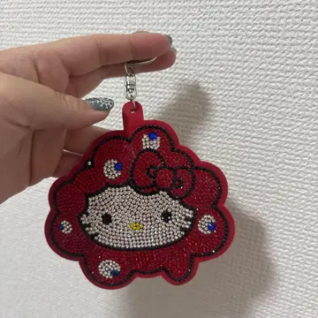 미개봉 새상품 만박 산리오 반짝반짝 가죽 키링 키티 봉제 인형