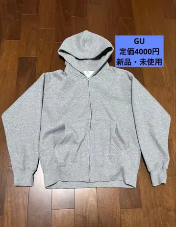 GU 헤비 웨이트 맨투맨 풀 집업 후드티 M