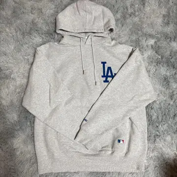MLB 로스앤젤레스 다저스 LA 로고 속기모 후드티 그레이 LL