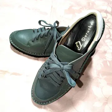 컨디션 최상 Doruche 천연 가죽 스니커즈 워킹화 2