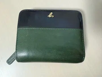 아가네스베이 투톤 접이식 지갑 그린과 블랙