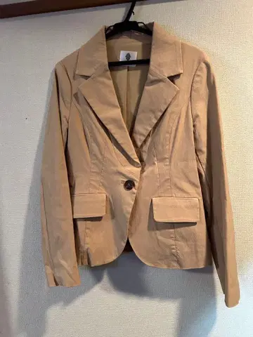 Bou Jeloud 베이지 싱글 버튼 자켓 38