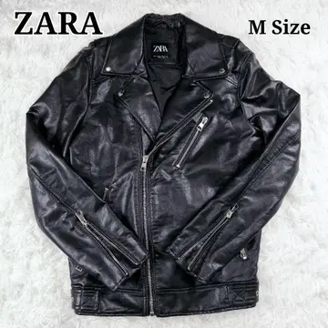 ZARA 블랙 가죽 더블 라이더스 M 사이즈