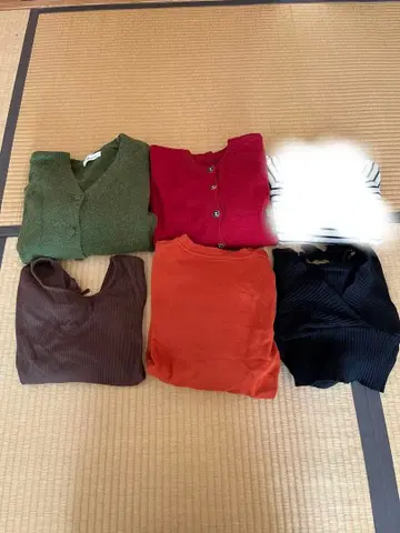 가을/겨울 상의 묶음 판매 5점 니트 가디건