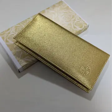 [ 미사용 새상품 ] 황궁 국화 문장 장지갑 골드 컬러 골드