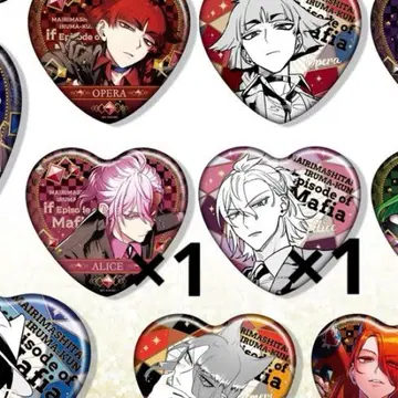 마계의 왕자 if 마피아 앨리스 아키타 쇼텐 하트형 캔뱃지