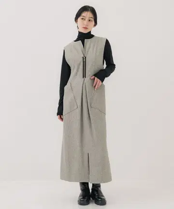 PUBLIC TOKYO 프론트 지퍼 점프 스커트