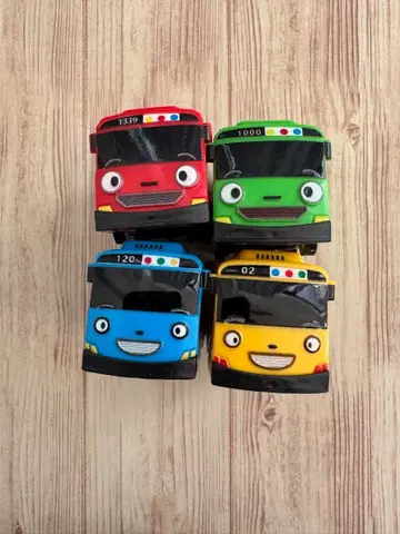 컬러풀 버스형 미니카 4대 세트