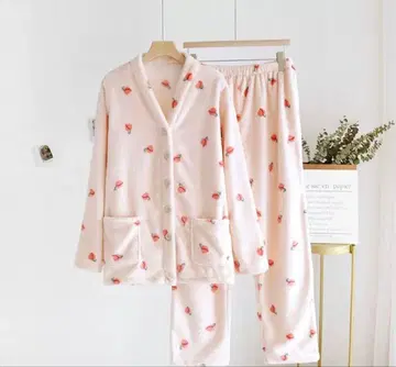 새상품! 여성용 파자마 겨울 플란넬 부드러운 상하의 세트