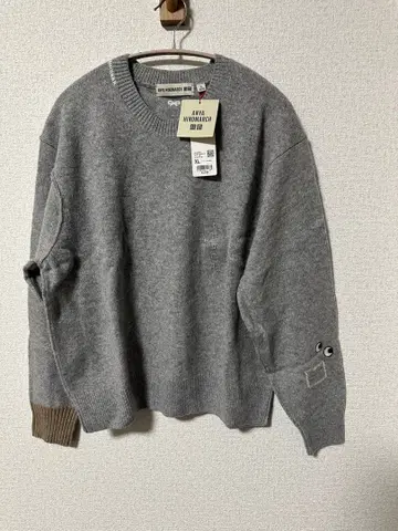 UNIQLO 유니클로 안야 힌드마치 그레이 니트 스웨터 XL