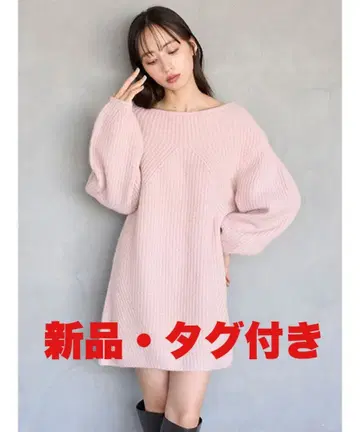 SNIDEL 스나이델 라쿤 미니 니트 원피스