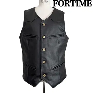 FORTIME 포타임 소가죽 카우하이드 레더 베스트 천연 가죽 베스트