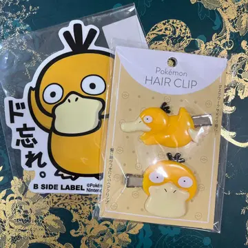 포켓몬 코닥 헤어 클립 2개 세트 & 스티커