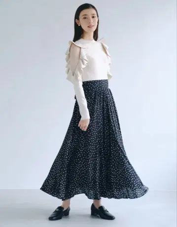 snidel frill knit docking dress