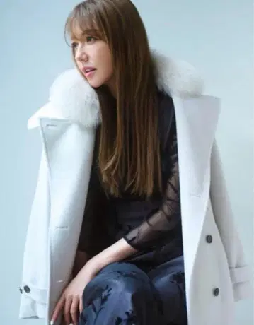 JUSGLITTY 퍼 포함 트렌치코트 택 포함 미사용 새상품