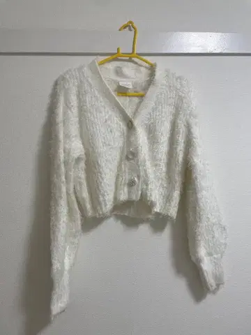 Gelato pique 화이트 플리스 가디건