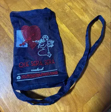 weakend. 자수 오간자 파우치 네이비