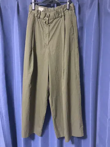 DRIES VAN NOTEN 카키 와이드 팬츠