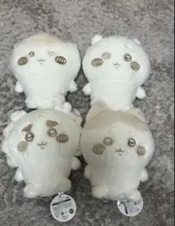 화이트 봉제 인형 4체 세트