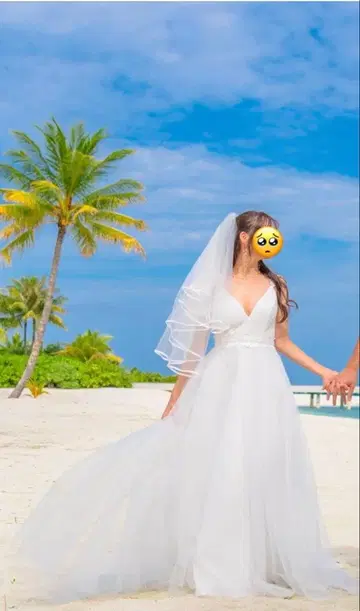 웨딩 드레스 베일 세트! 앞선 촬영