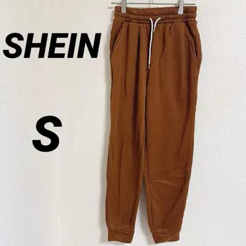 SHEIN [ S ] 브라운 조거 팬츠 캐주얼 코디 밴딩 끈