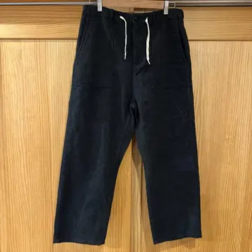 GUNGHO 건호 울 팬츠 다크 그레이 와이드 팬츠 베이커 팬츠