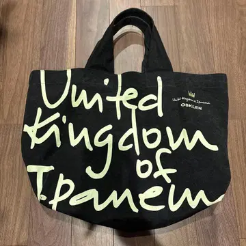 OSKLEN 토트백 블랙 화이트 문자