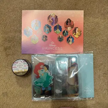 디즈니 프린세스 파티 모먼트 아크릴 스탠드 마스킹 테이프