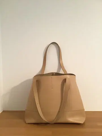 J.Crew 베이지 가죽 토트백