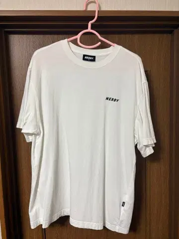 NERDY 화이트 오버 사이즈 T셔츠/M
