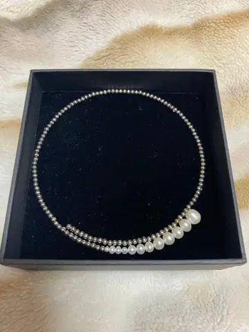 [ r. ] 그라데이션 펄 초커 실버