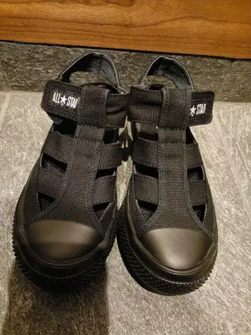 ALL STAR 블랙 스니커즈 오픈토