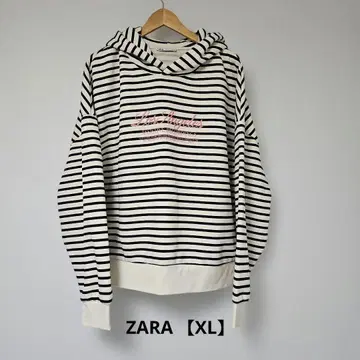 ZARA 스트라이프 스웨트 후드티 XL