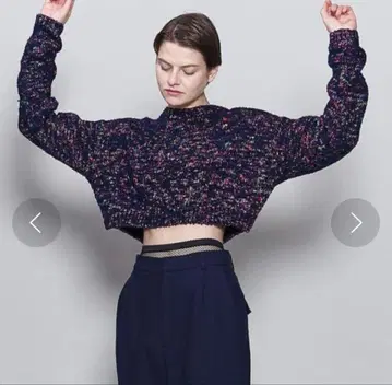 6(ROKU) 멀티 슬라브 크루넥 니트